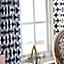 Skye Black & white Unlined Eyelet Curtains (W)228cm (L)228cm, Pair