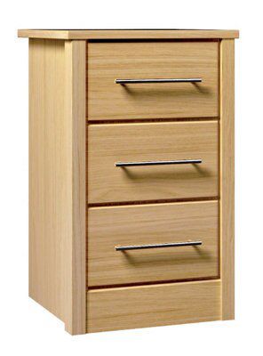Skye Brown 3 Drawer Chest of drawers (H)740mm (W)470mm (D)450mm