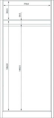 Skye Oak effect Double Wardrobe (H)1980mm (W)960mm (D)580mm