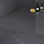 Slate Anthracite Polished Matt Stone effect Natural structure Natural stone Mosaic tile sheet, (L)300mm (W)300mm