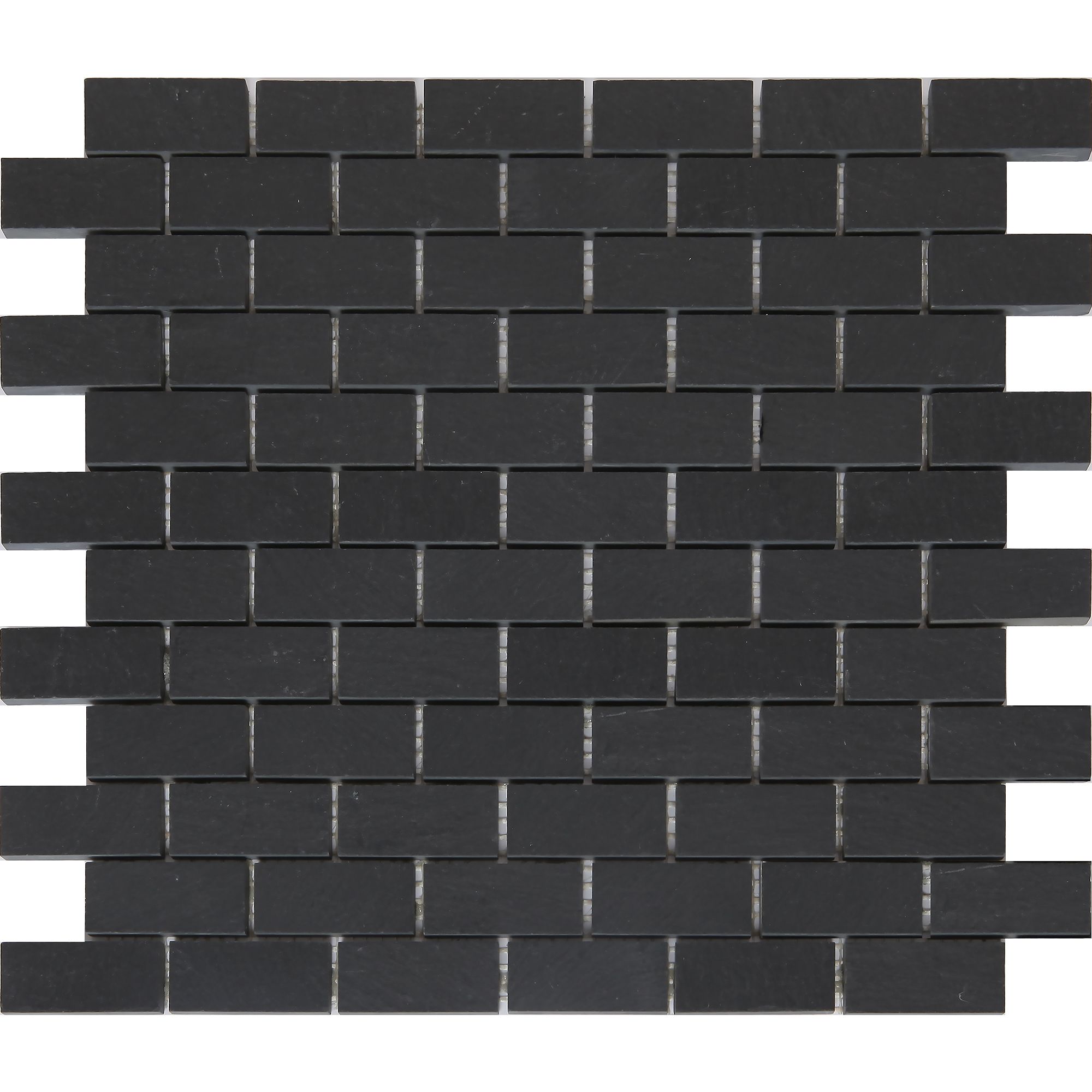Slate Anthracite Polished Matt Stone effect Natural structure Natural stone Mosaic tile sheet, (L)300mm (W)300mm