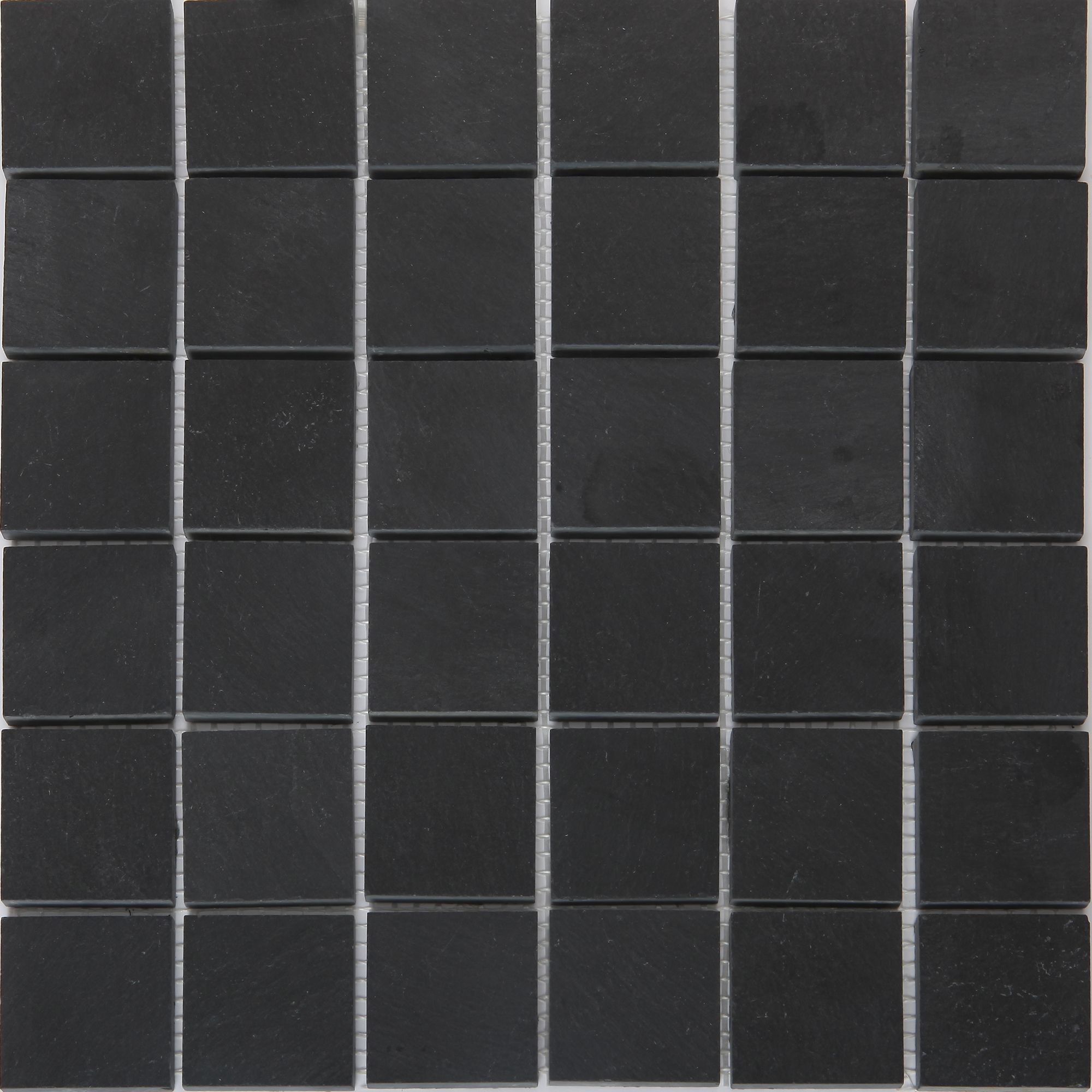Slate Anthracite Polished Matt Stone effect Natural structure Natural stone Mosaic tile sheet