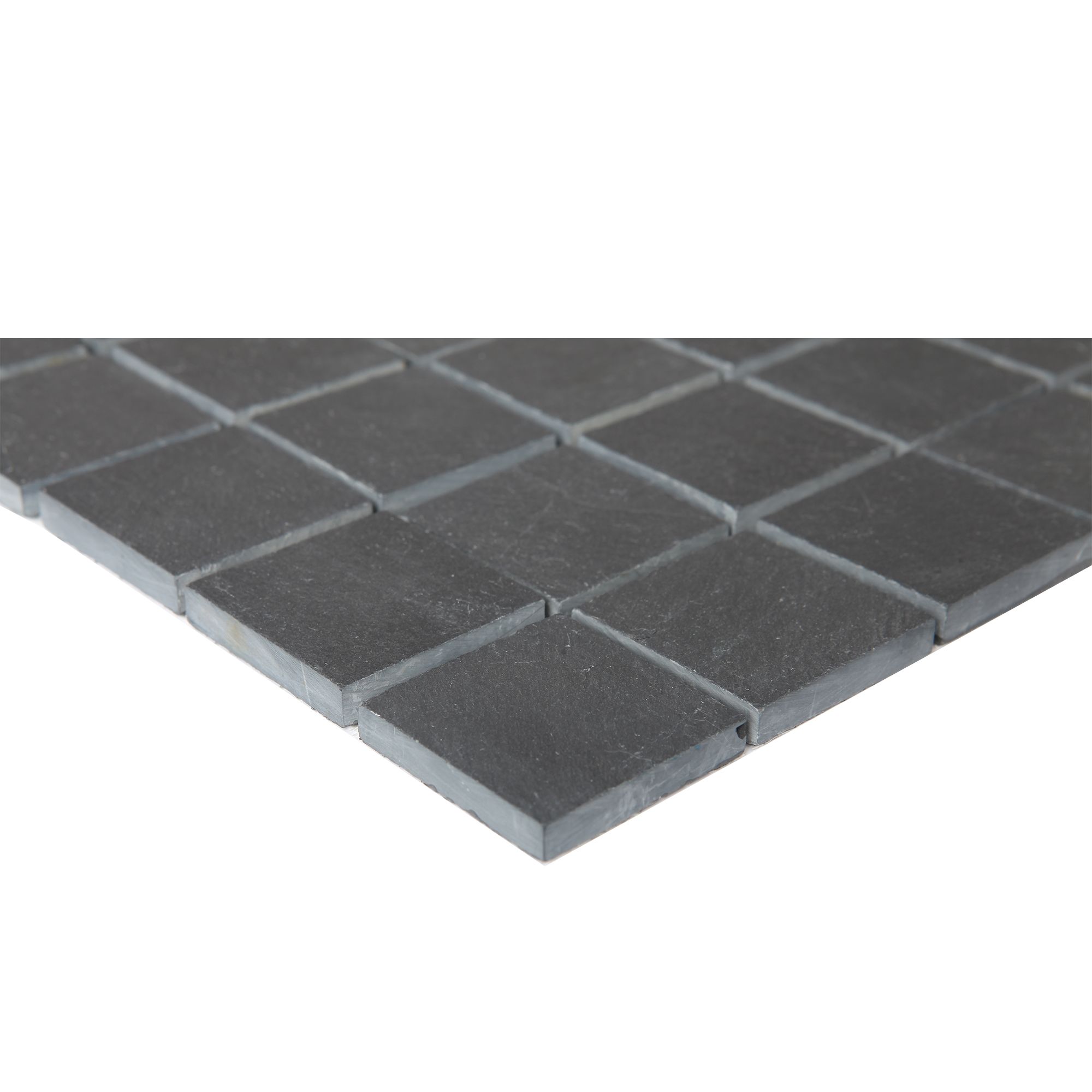 Slate Anthracite Polished Matt Stone effect Natural structure Natural stone Mosaic tile sheet - 3