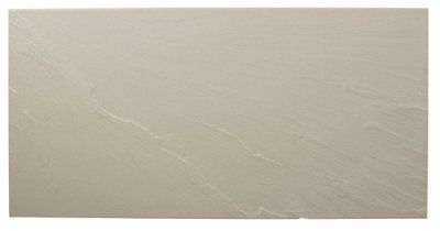 Slate effect Ivory Matt Porcelain Wall & floor Tile, Pack of 6, (L)300mm (W)600mm