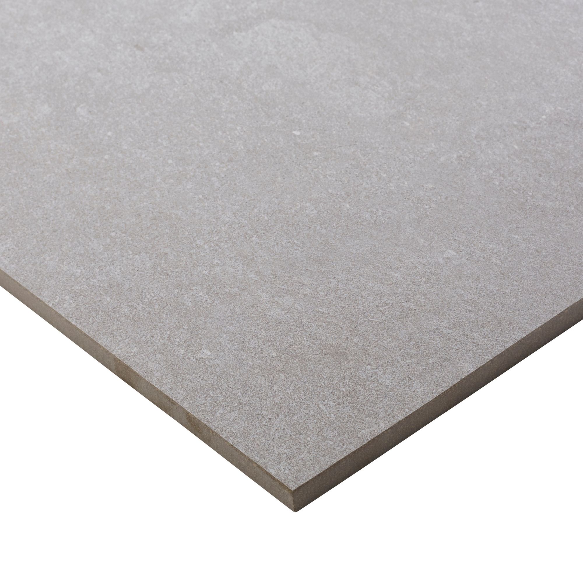 Slate Light grey Matt Flat Stone effect Porcelain Wall & floor Tile Sample