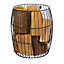 Slemcka Contemporary Black Steel Log basket (H)520mm (D)260mm