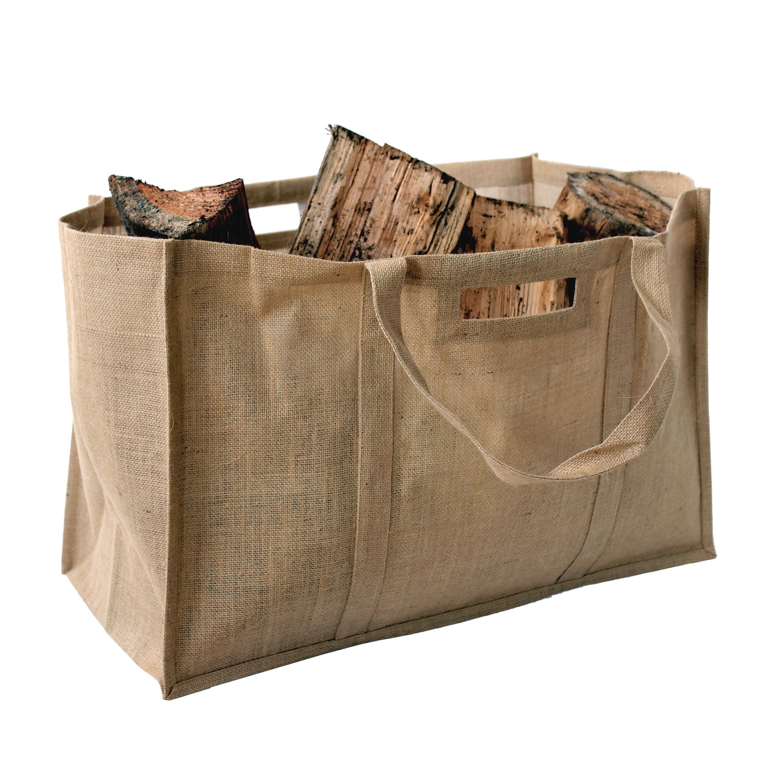 Wicker Log Basket Square Set of 2