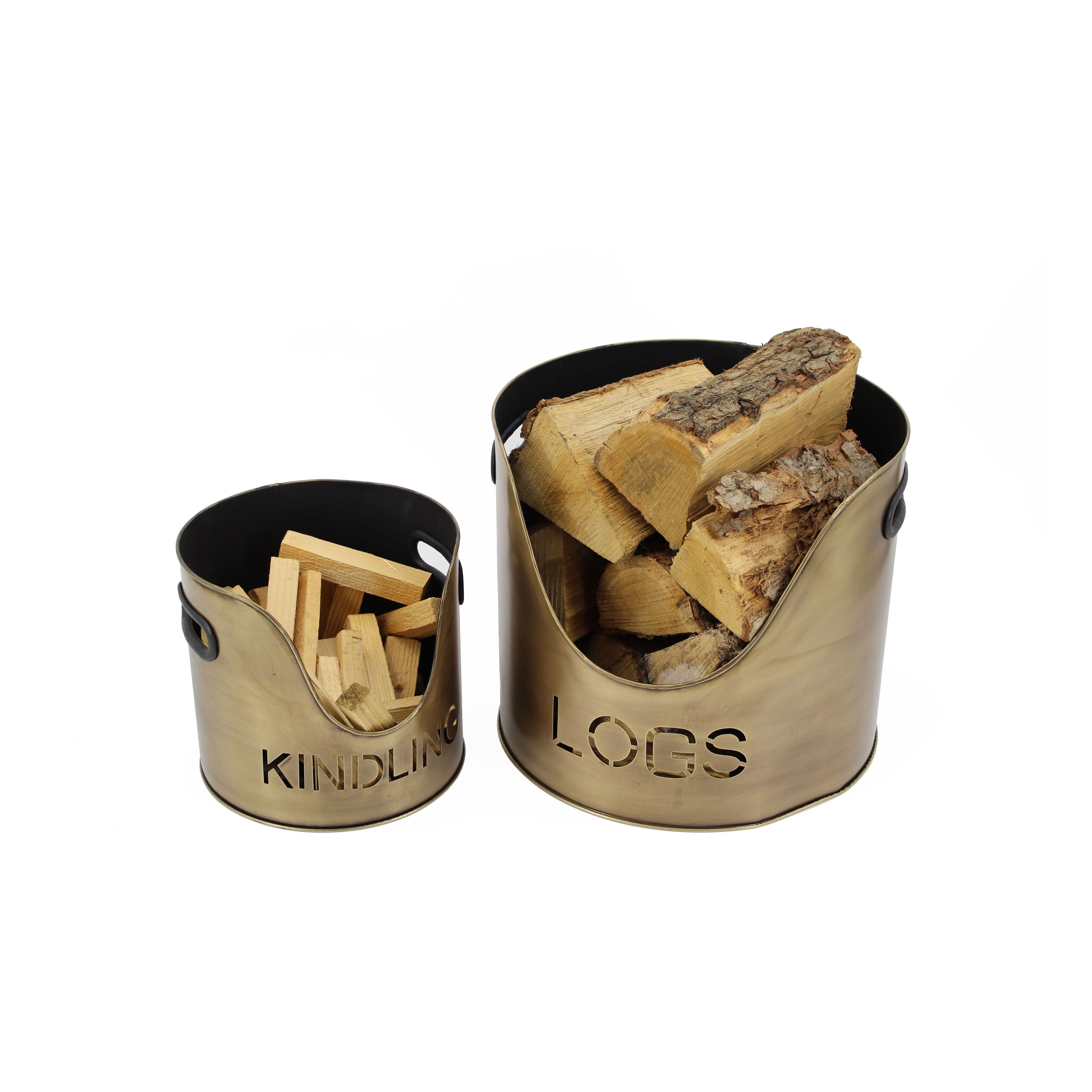 Brass log holder basket hot sale