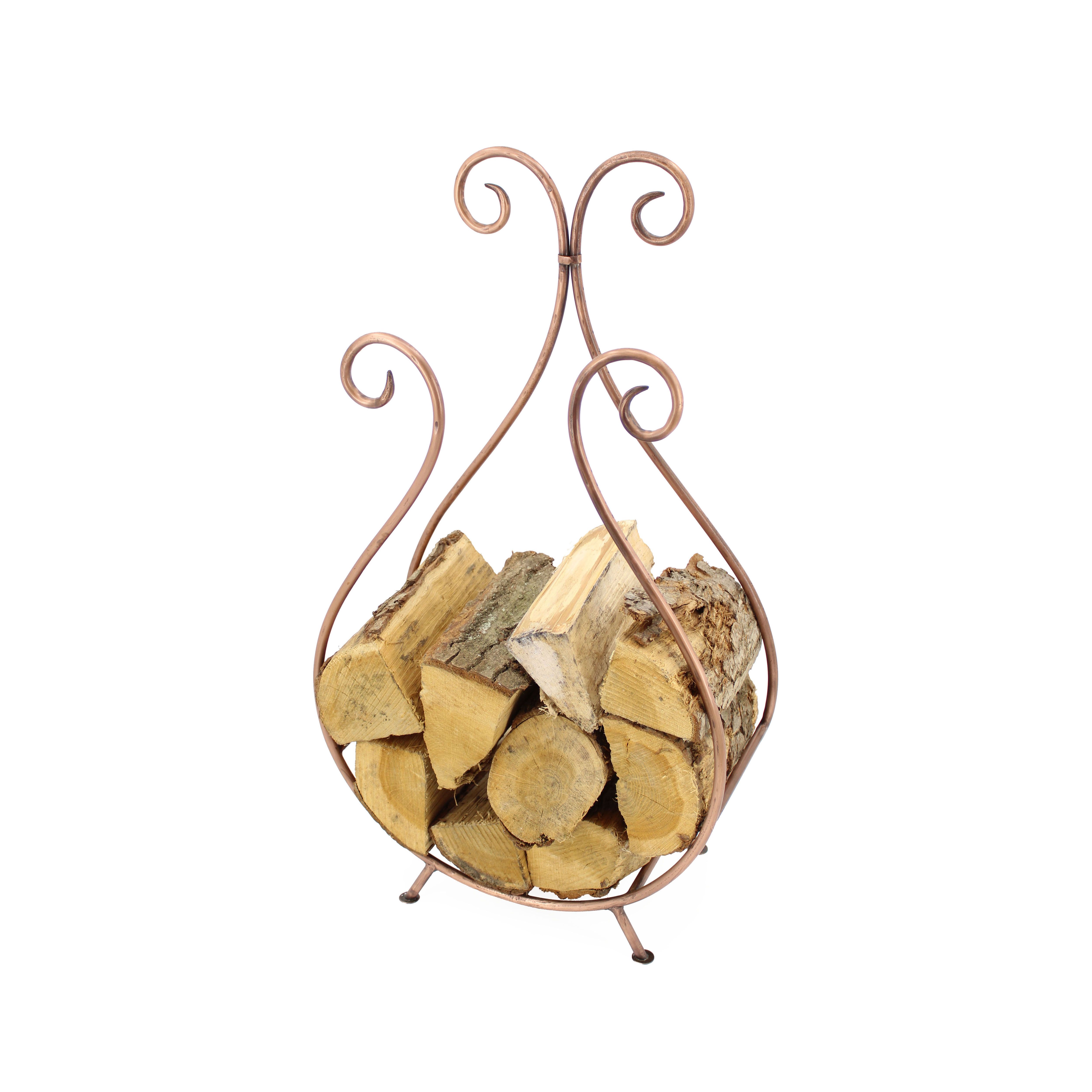 Slemcka Traditional Antique copper effect Steel Log basket (H)660mm (D)180mm DIY at B&Q
