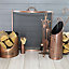 Slemcka Traditional Antique copper effect Steel Storage bucket (H)200mm (D)70mm