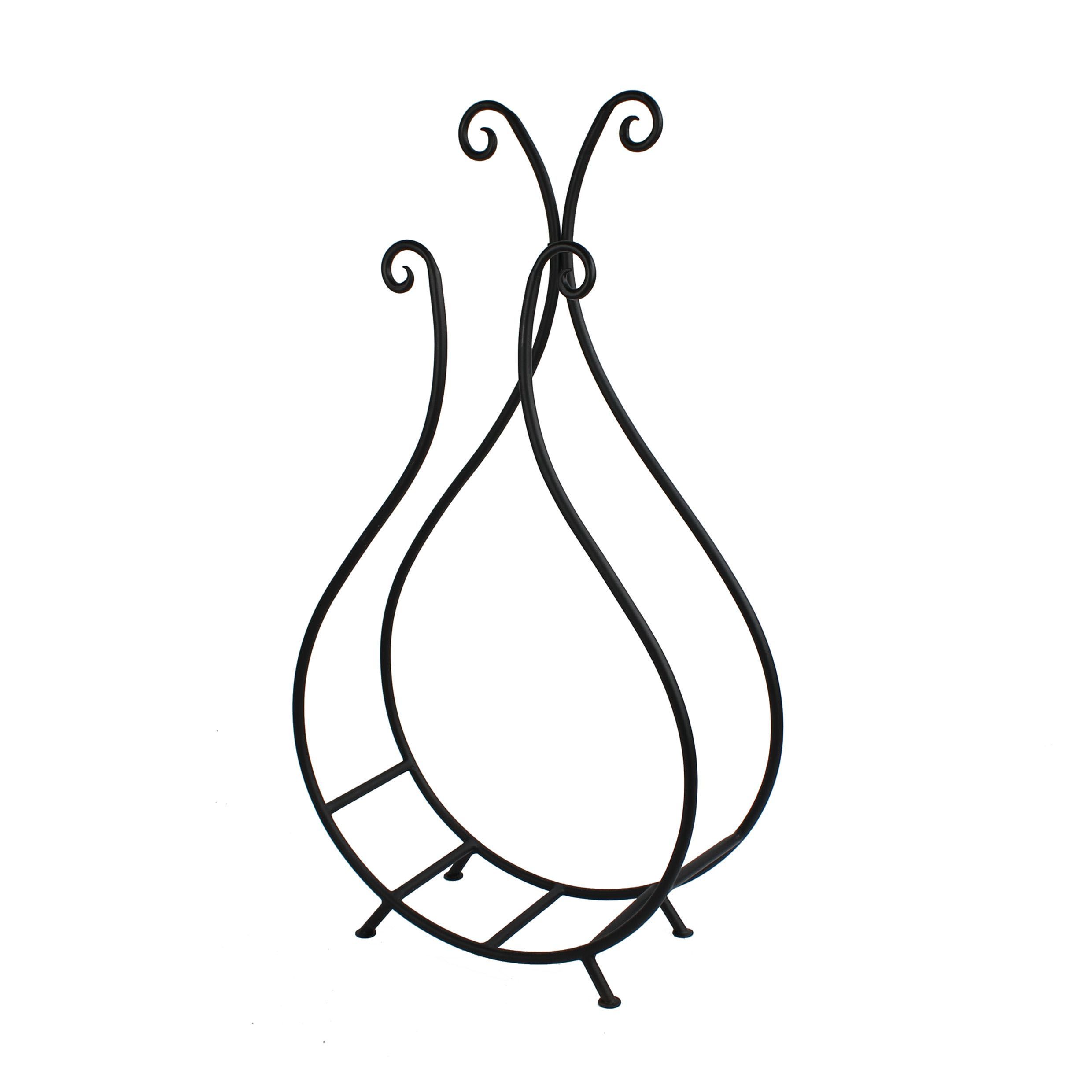 Slemcka Traditional Black Steel Log basket (H)660mm (D)180mm DIY at B&Q