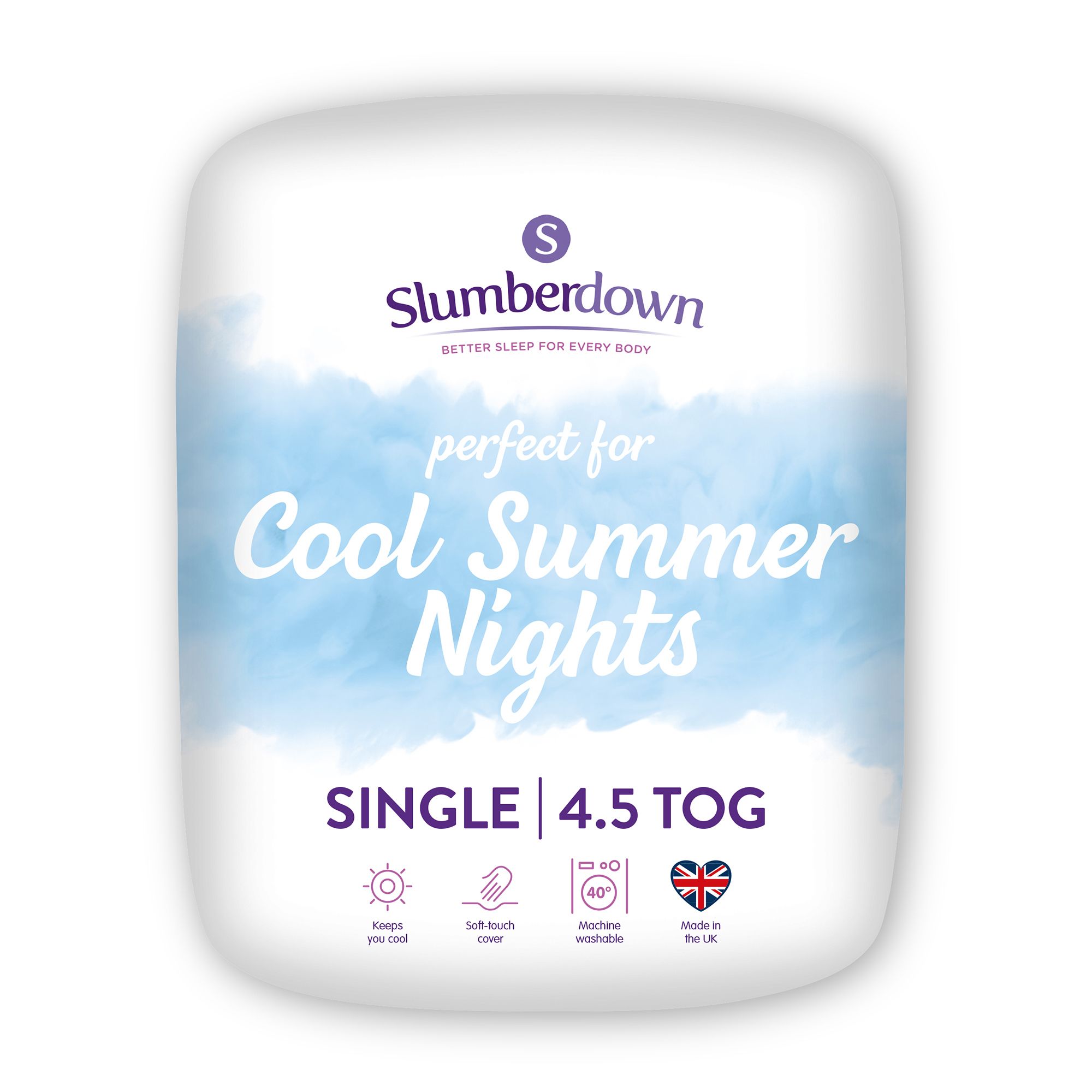 Slumberdown 4.5 Tog Summer Cool Single Duvet | DIY At B&Q