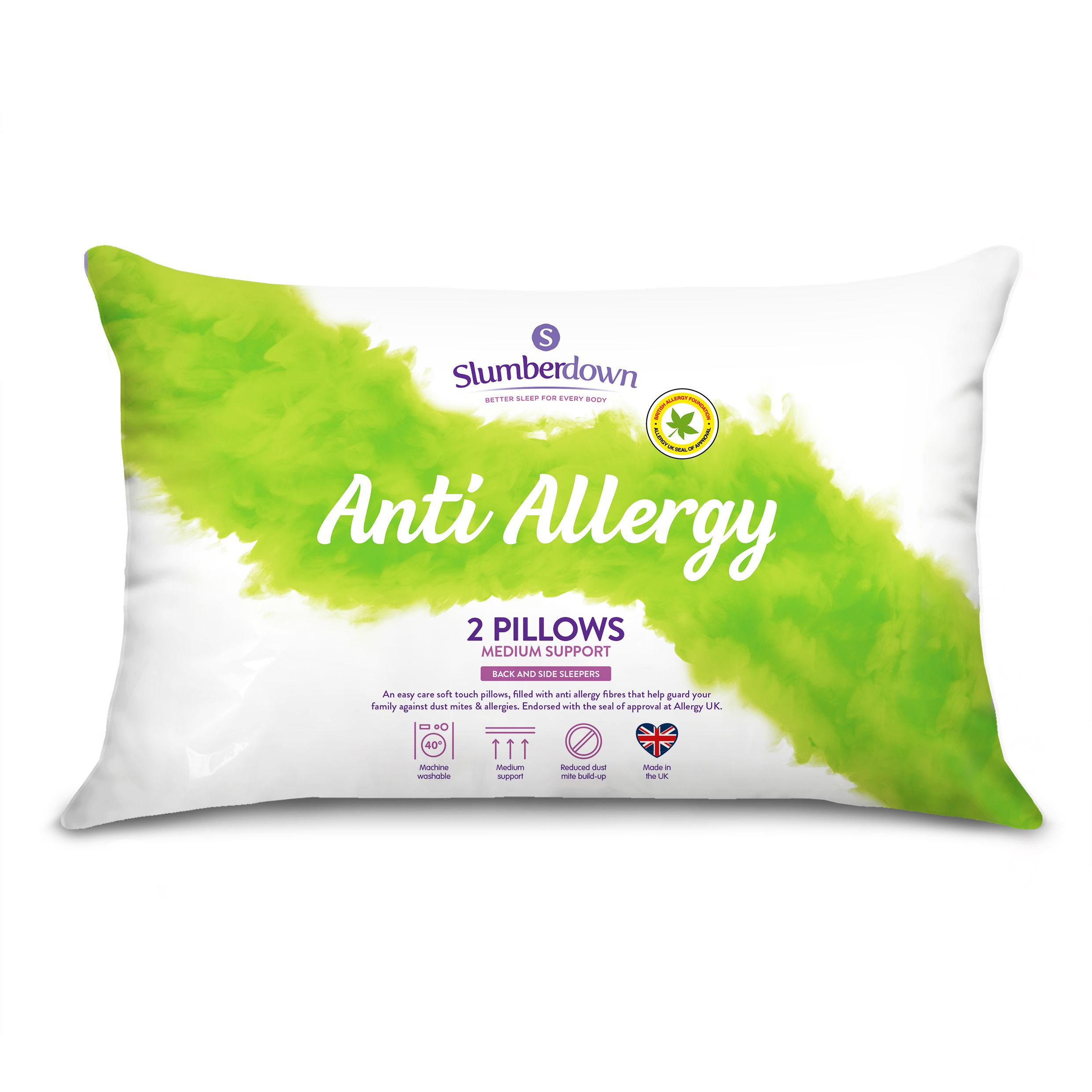 Firm anti shop allergy pillows