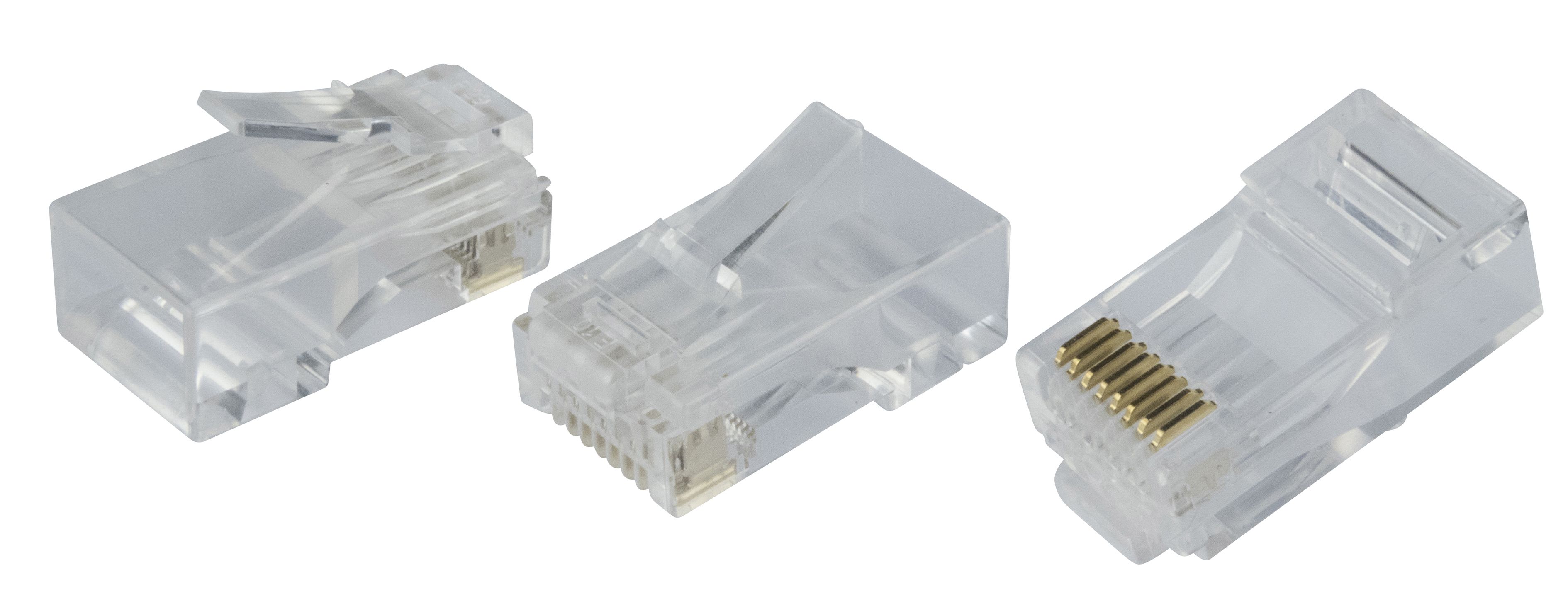 SLX CAT 5E RJ45 Clear 1 way Cable connector, Pack of 10