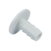 SLX White 7mm Cable entry cover, Pack of 5