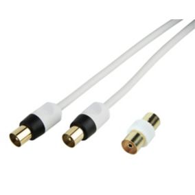 SLX White Gold-plated Coaxial cable, 1.5m