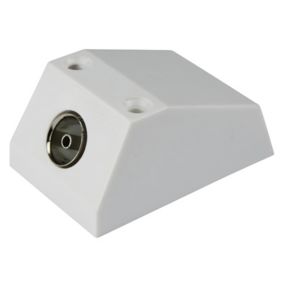 SLX White Single Coaxial socket Gloss White