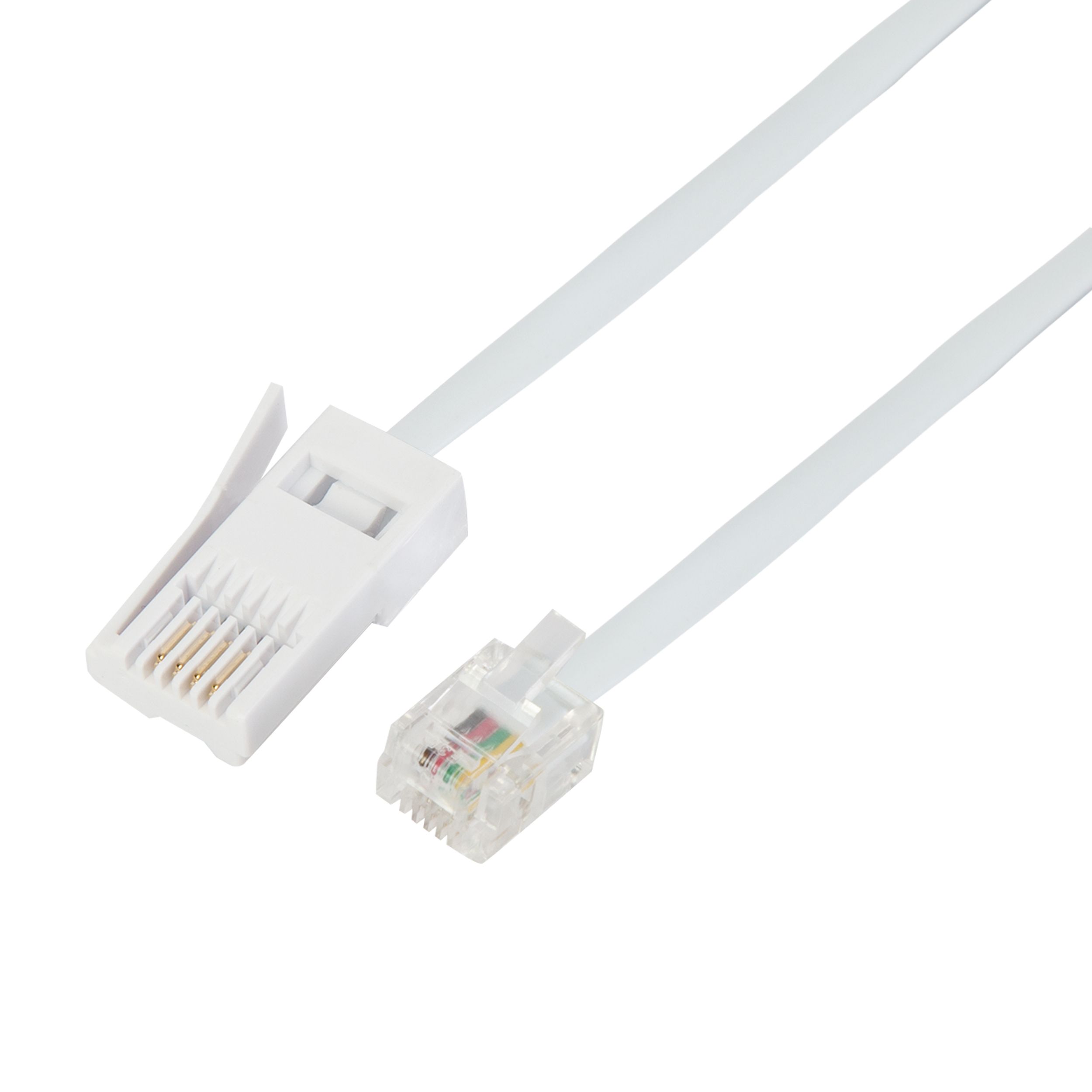 SLX White Telephone cable, 3m