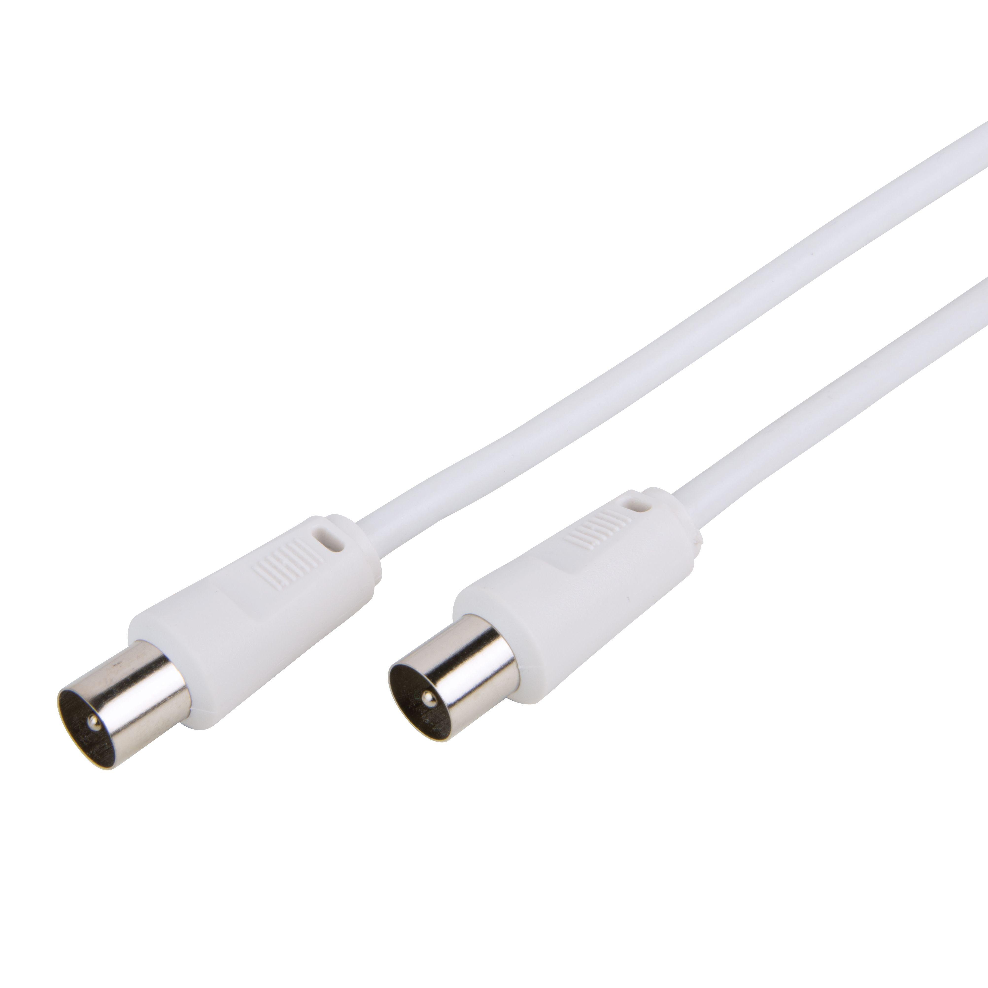 SLX White TV/FM coaxial cable, 5m DIY at B&Q