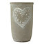 Small Heart Grey Vase, 19.5cm