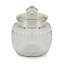 Small Ornate Glass Jar, Clear