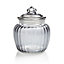 Small Ornate Glass Jar, Grey