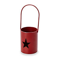 Small Red Metal Candle holder