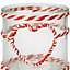 Small Red & white Glass Tea light holder
