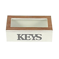 Small Wood Key box, Cream