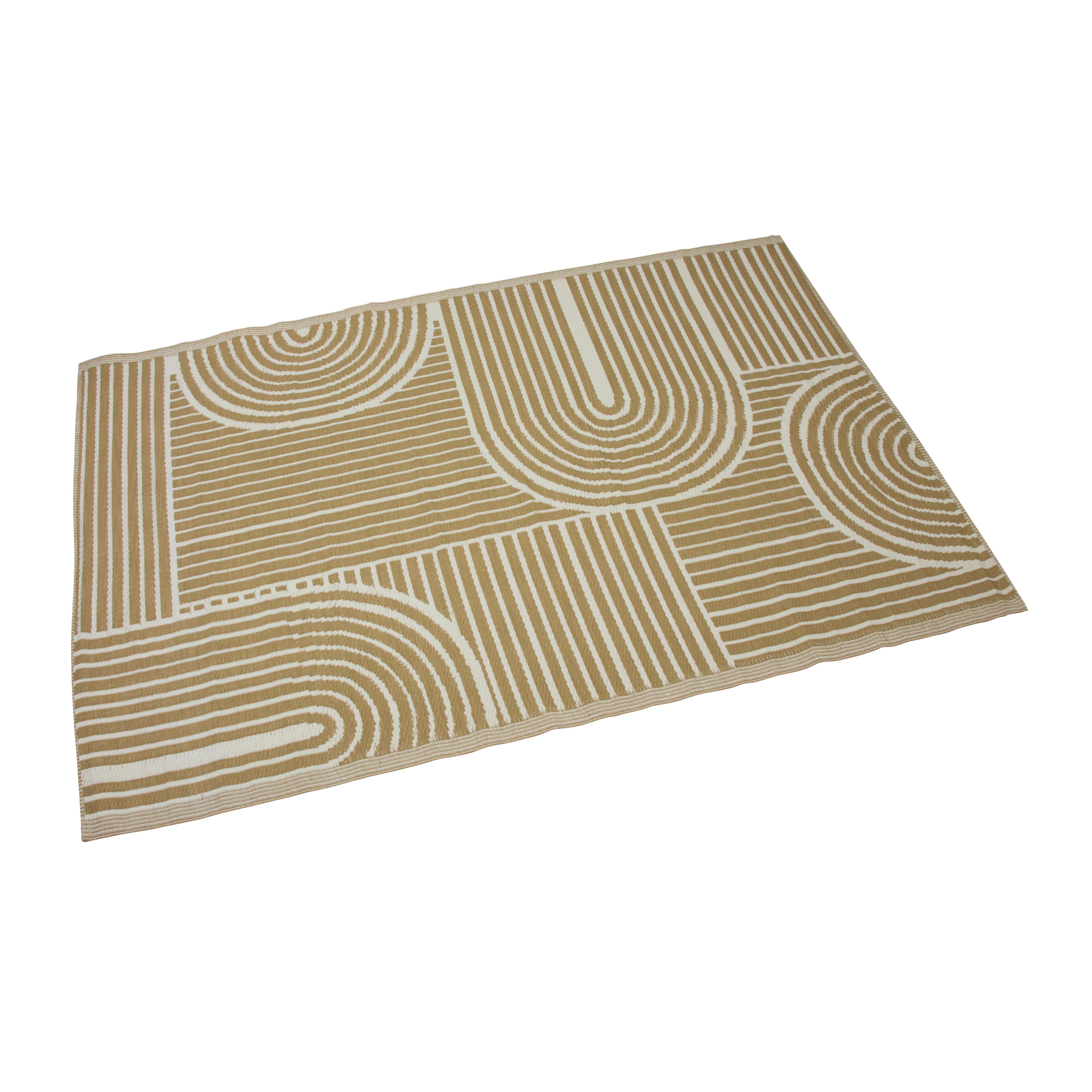 Smart Garden Beige Wave Extra large Outdoor Rug, (L)240cm x (W)180cm