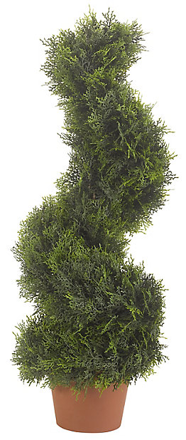 Smart Garden Cypress Artificial Topiary, Artificial Outdoor Topiary Spiral