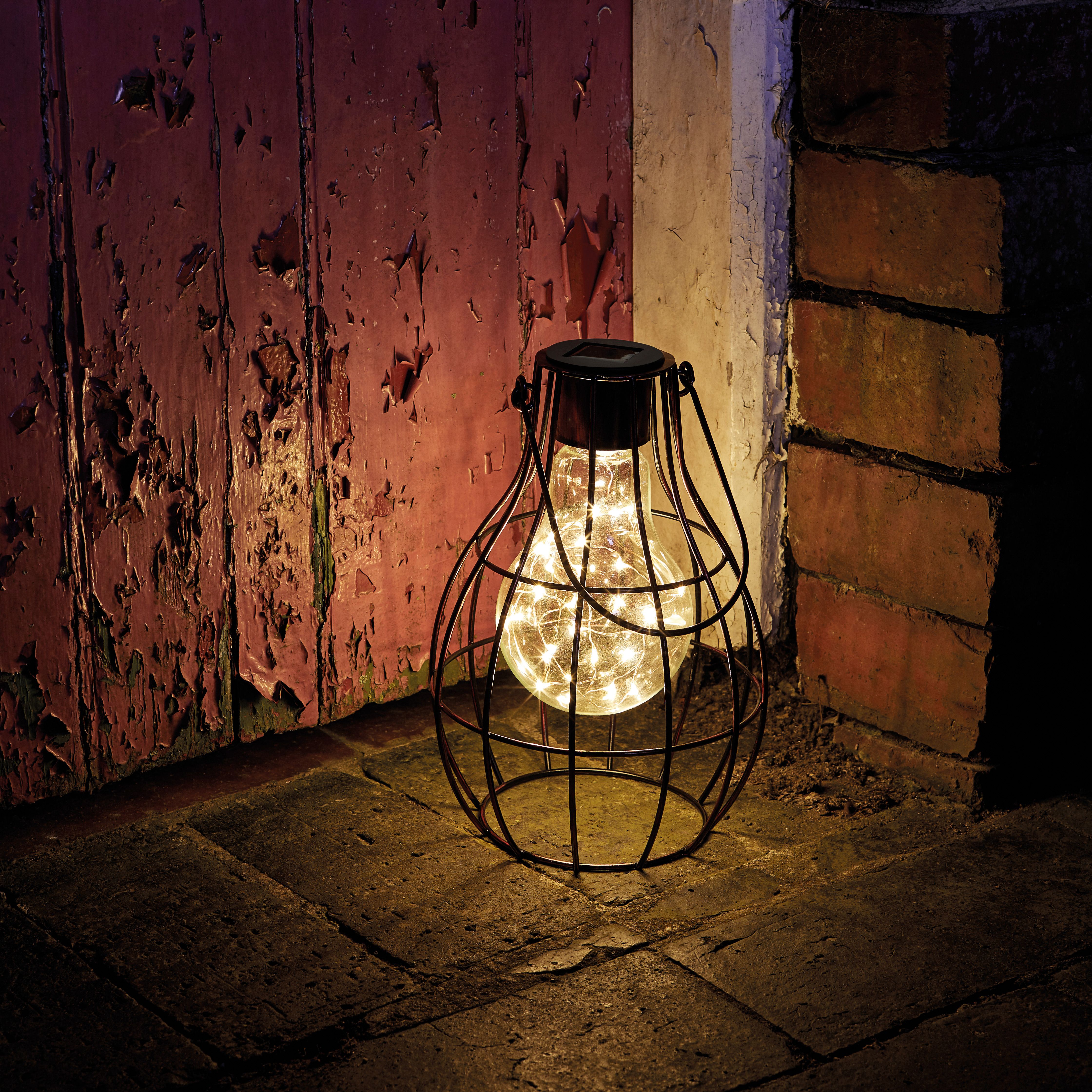 Smart Garden Eureka Metal & plastic Bronze effect Solar-powered Outdoor LED Large Lantern