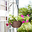 Smart Garden Faux rattan Brown Round Plastic Hanging basket, 35cm