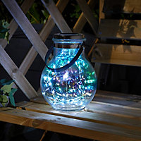 Smart Garden Glass, plastic & stainless steel Iridescent effect Solar-powered Outdoor LED Lantern