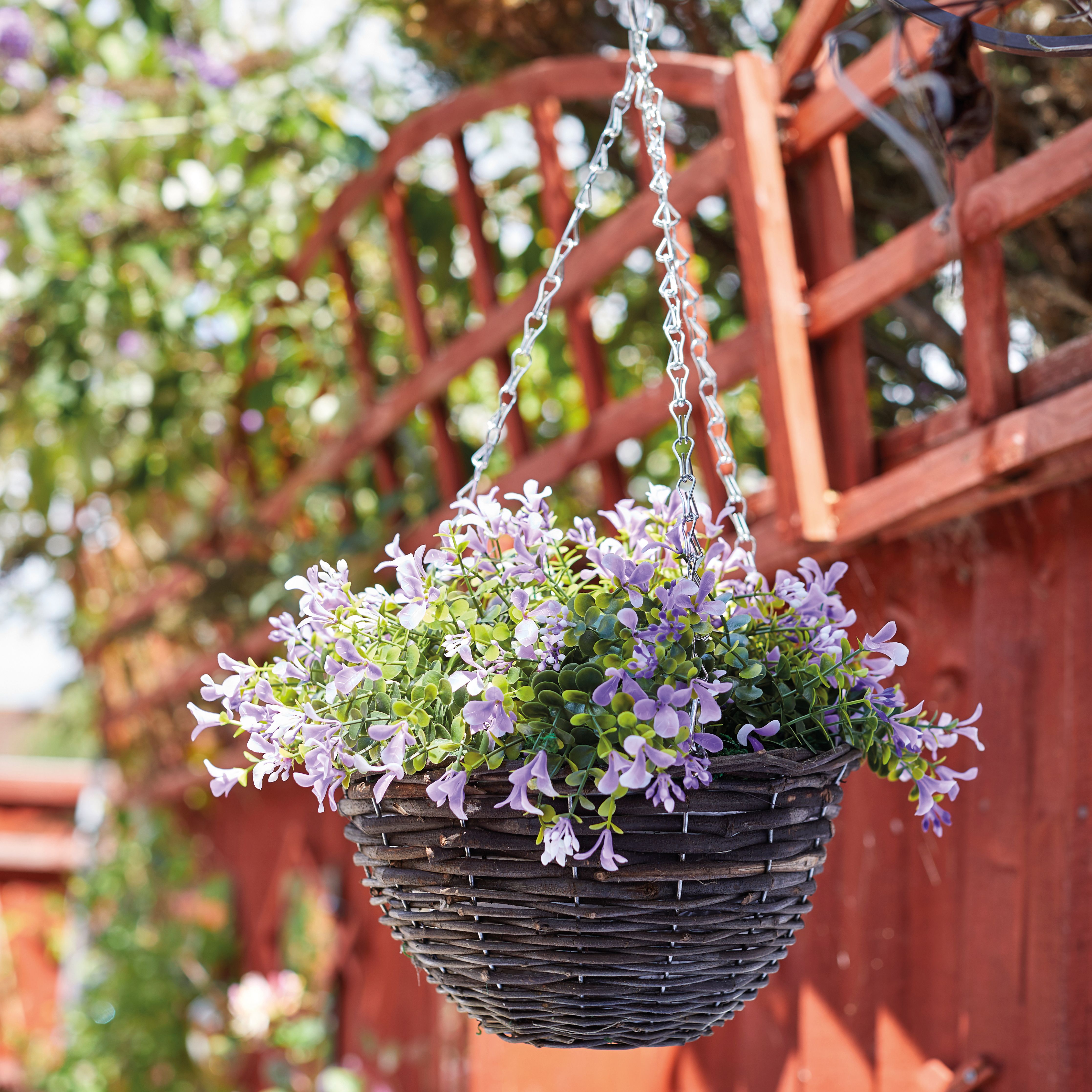 Smart Garden Pansy artificial Plastic Hanging basket, 25cm