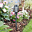 Smart Garden Party Black Flame Solar-powered LED Outdoor Stake light, Pack of 5