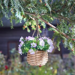 Smart Garden Purple flower basket Artificial topiary