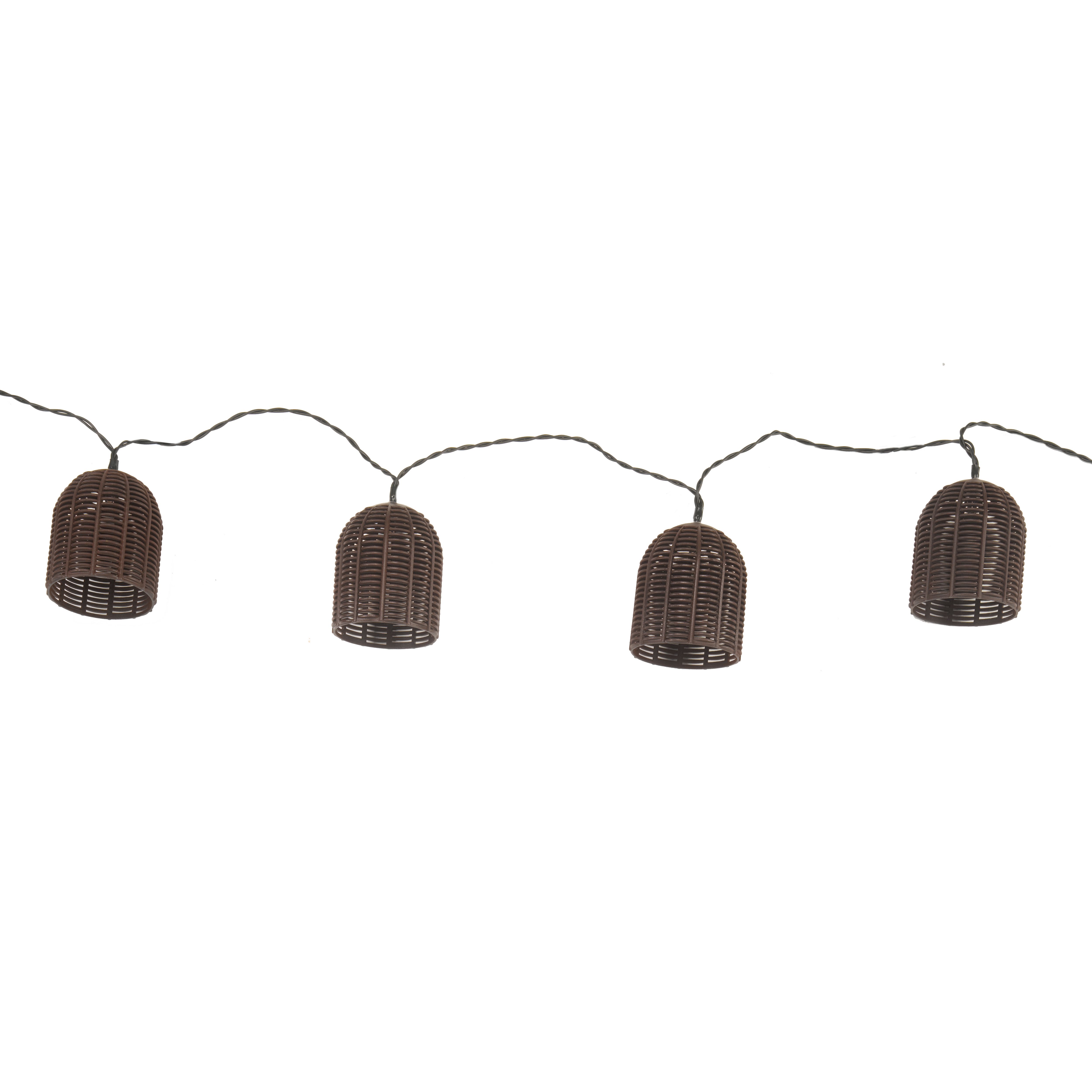 Smart Garden Rattan Solar-powered Warm white 10 LED Outdoor String lights