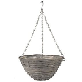 Smart Garden Sable willow Grey Round Hanging basket, 31cm