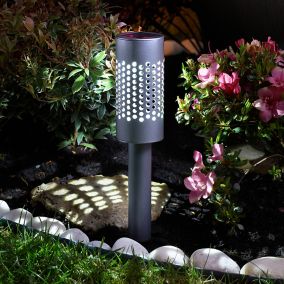 Smart Garden Solstar Silver effect Solar-powered LED Outdoor Stake light