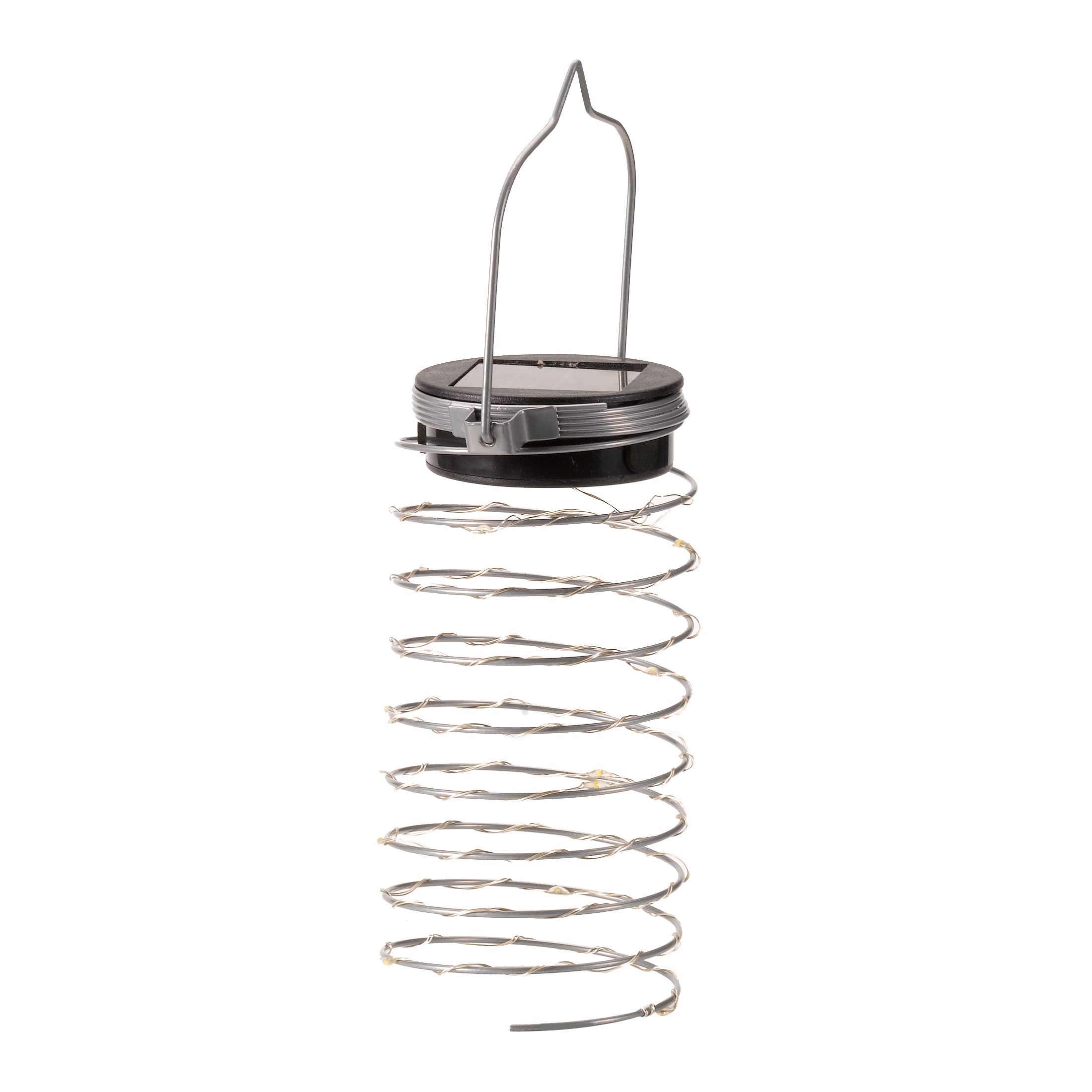 Smart Garden Spring Silver effect Spiral Solar-powered LED Outdoor Hanging light
