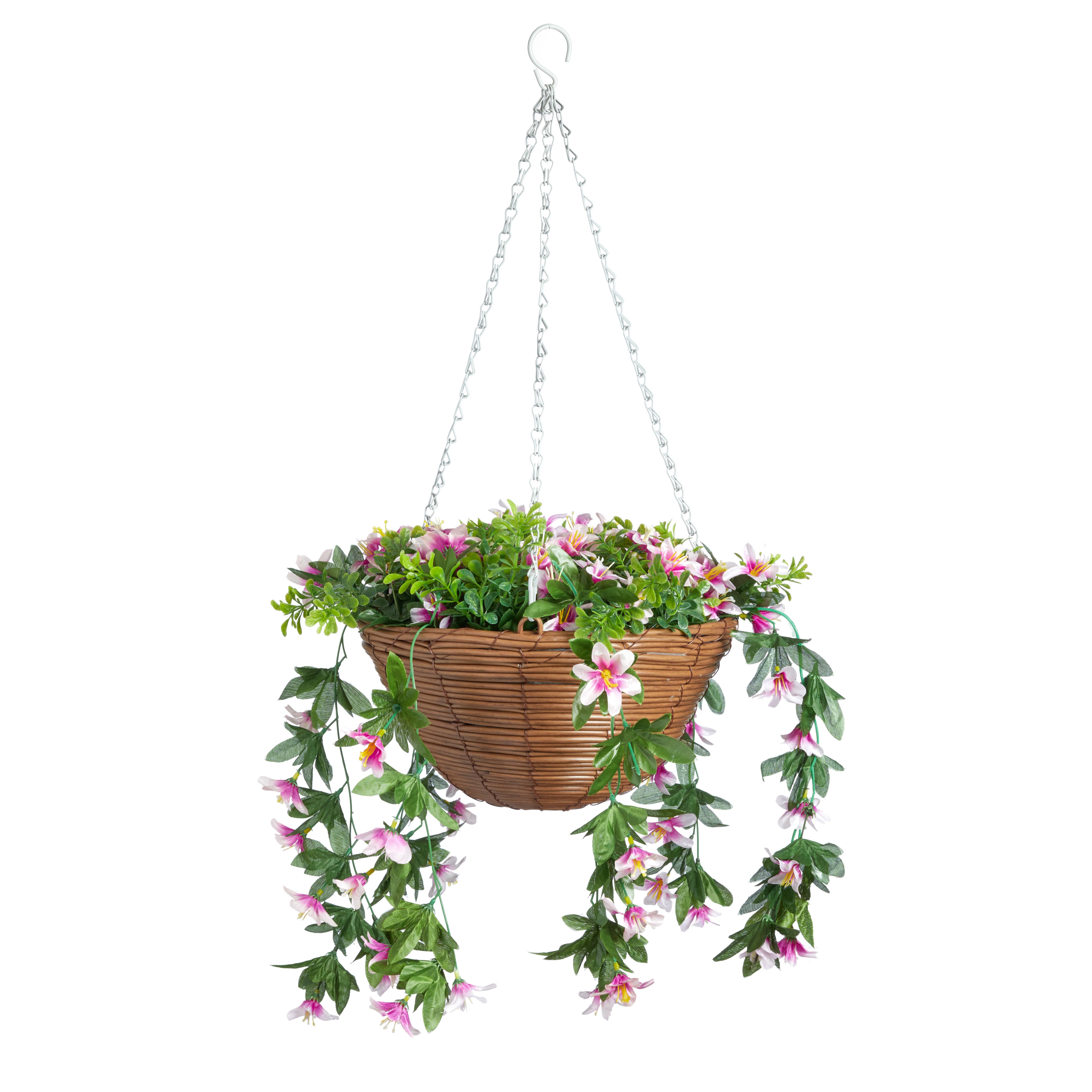 Smart Garden Trailing lilies artificial Plastic Hanging basket, 30cm