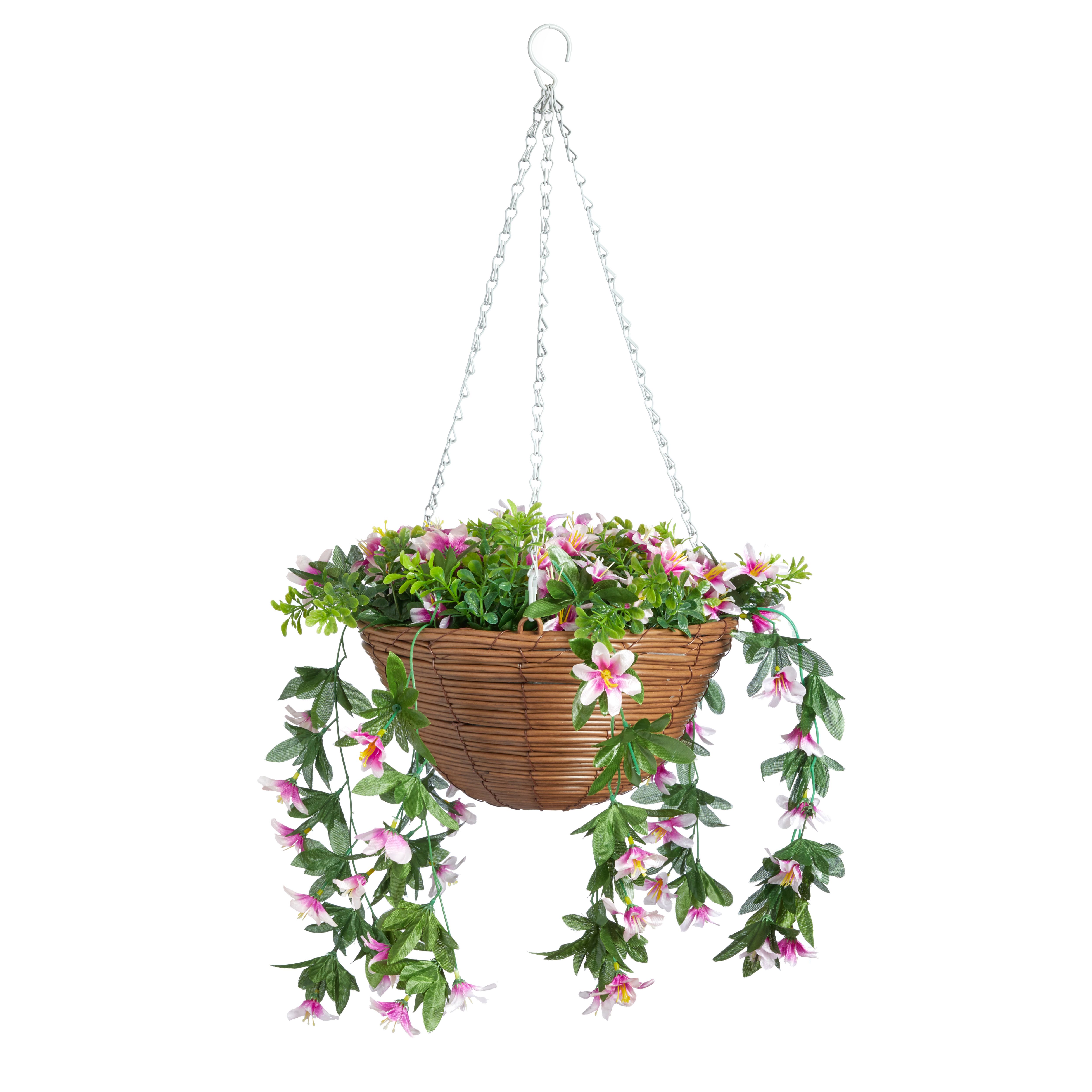 Smart Garden Trailing lilies artificial Plastic Hanging basket, 30cm ...