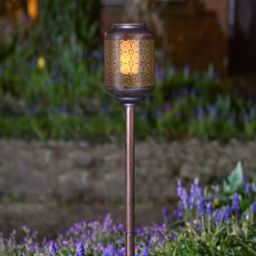 Smart Garden Tunis Bronze effect Fretwork Solar-powered LED Outdoor Stake light