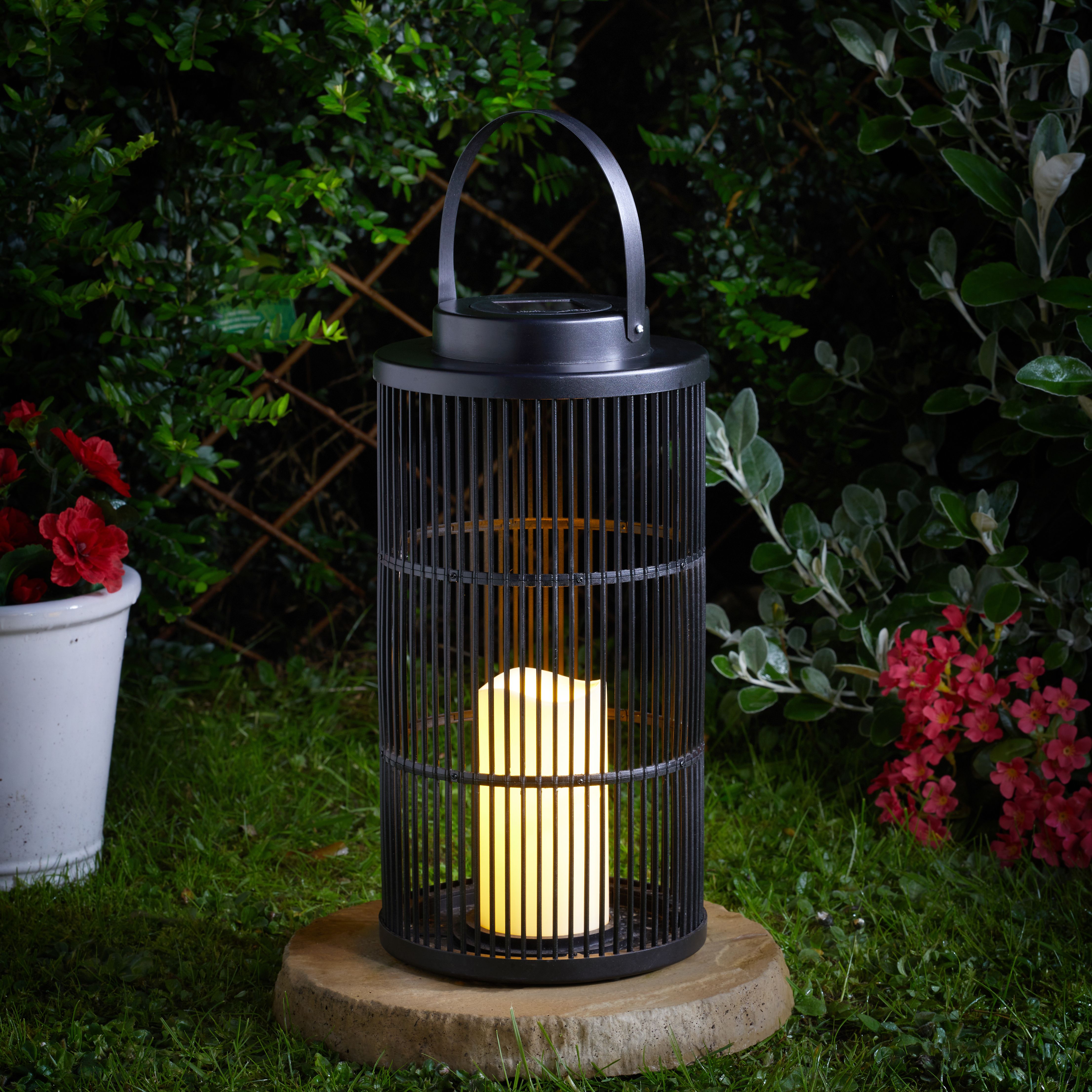 Smart Garden Urbane Black Plastic Solar-powered Outdoor LED Large Lantern