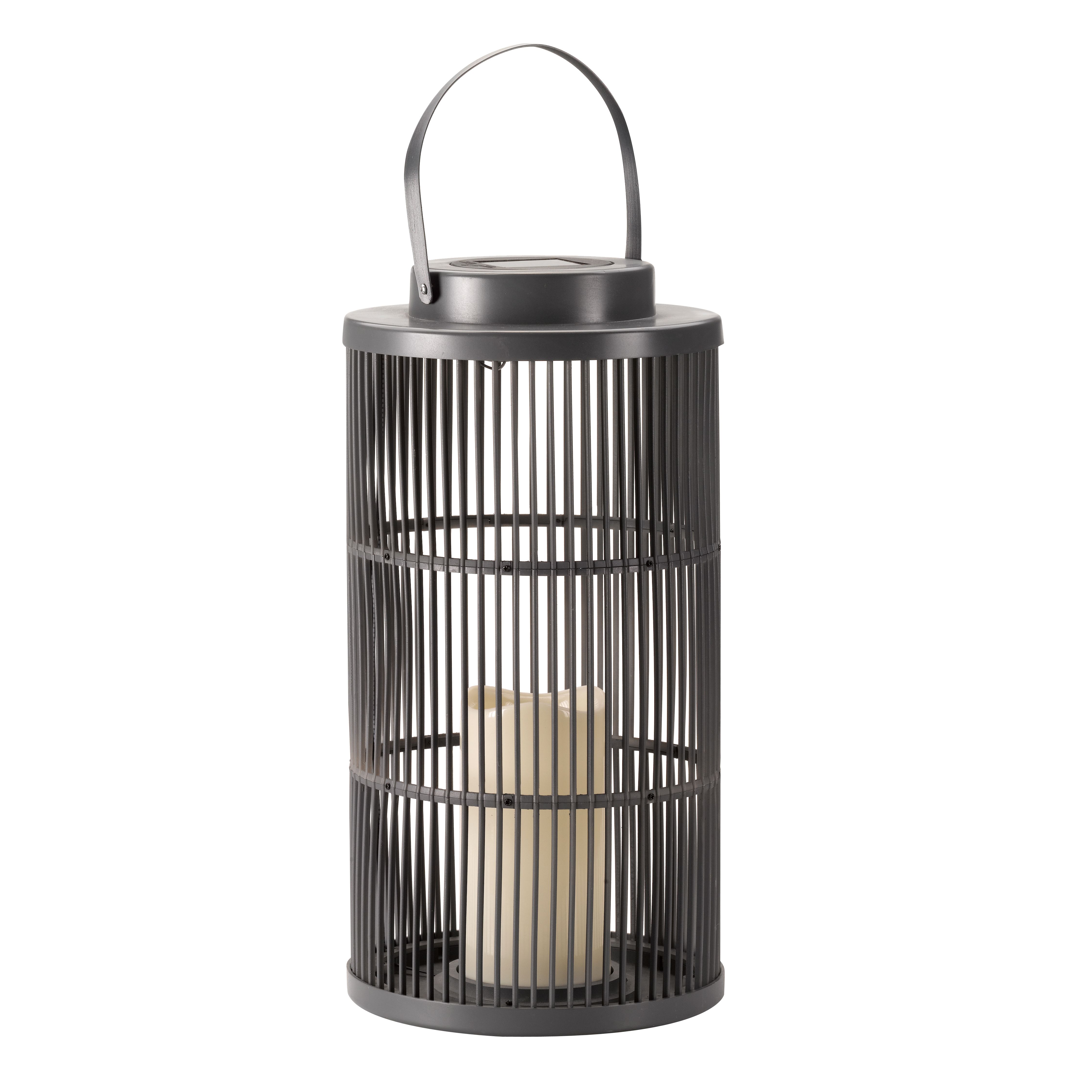 Smart Garden Urbane Slate Plastic Solar-powered Outdoor LED Large Lantern