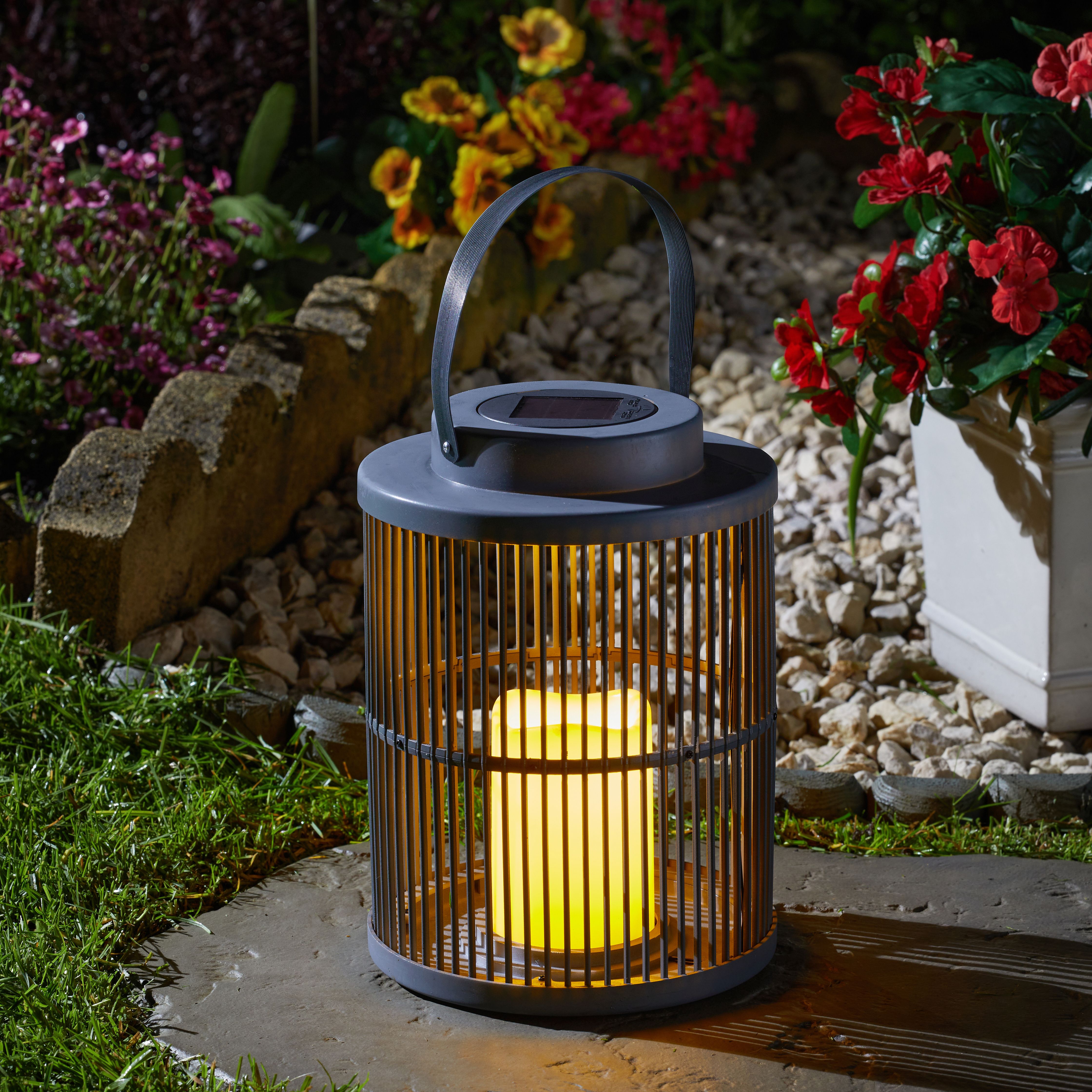 Smart Garden Urbane Slate Plastic Solar-powered Outdoor LED Small Lantern