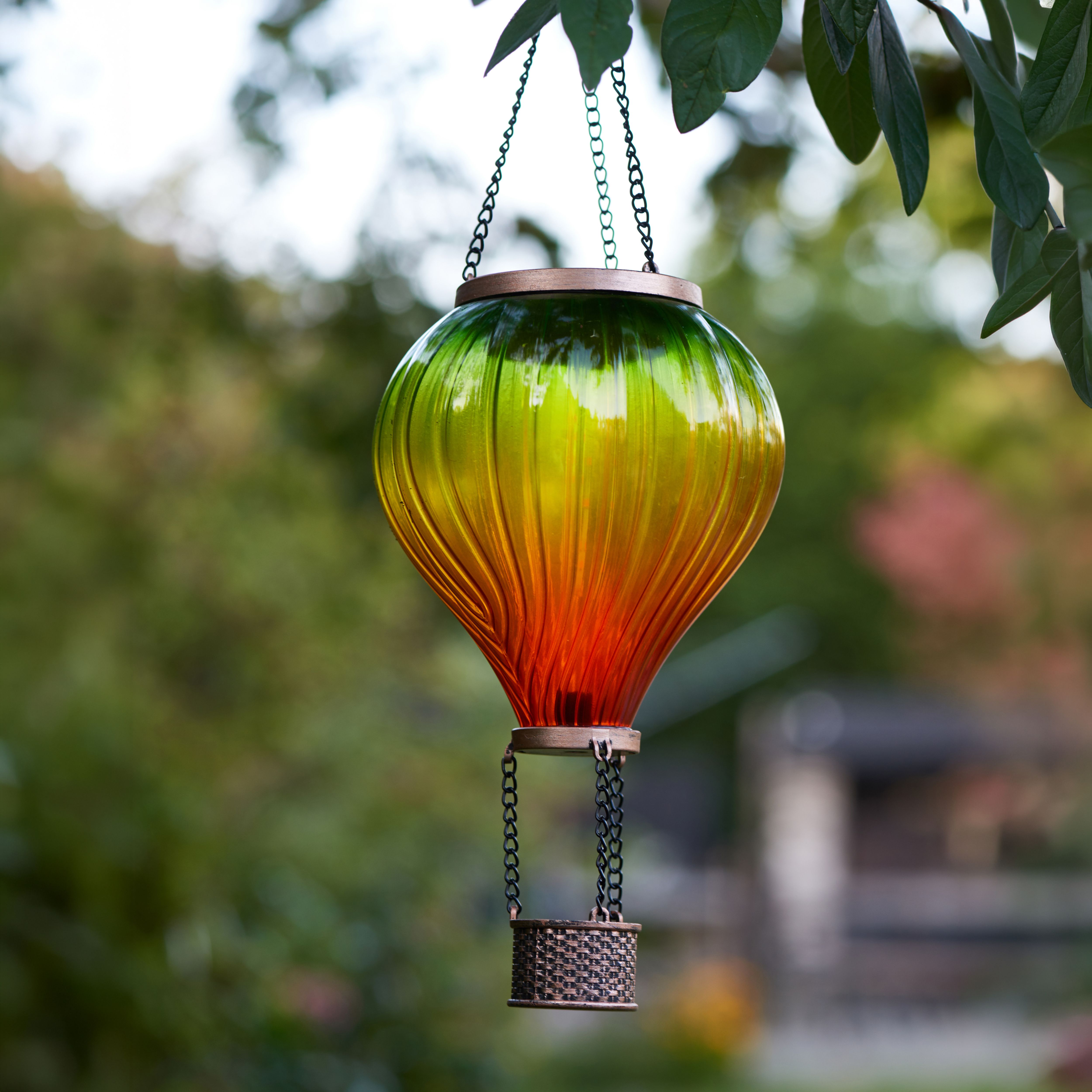 Smart Solar Dawn Metal & plastic Solar-powered Outdoor Integrated LED Medium Balloon Hanging lantern