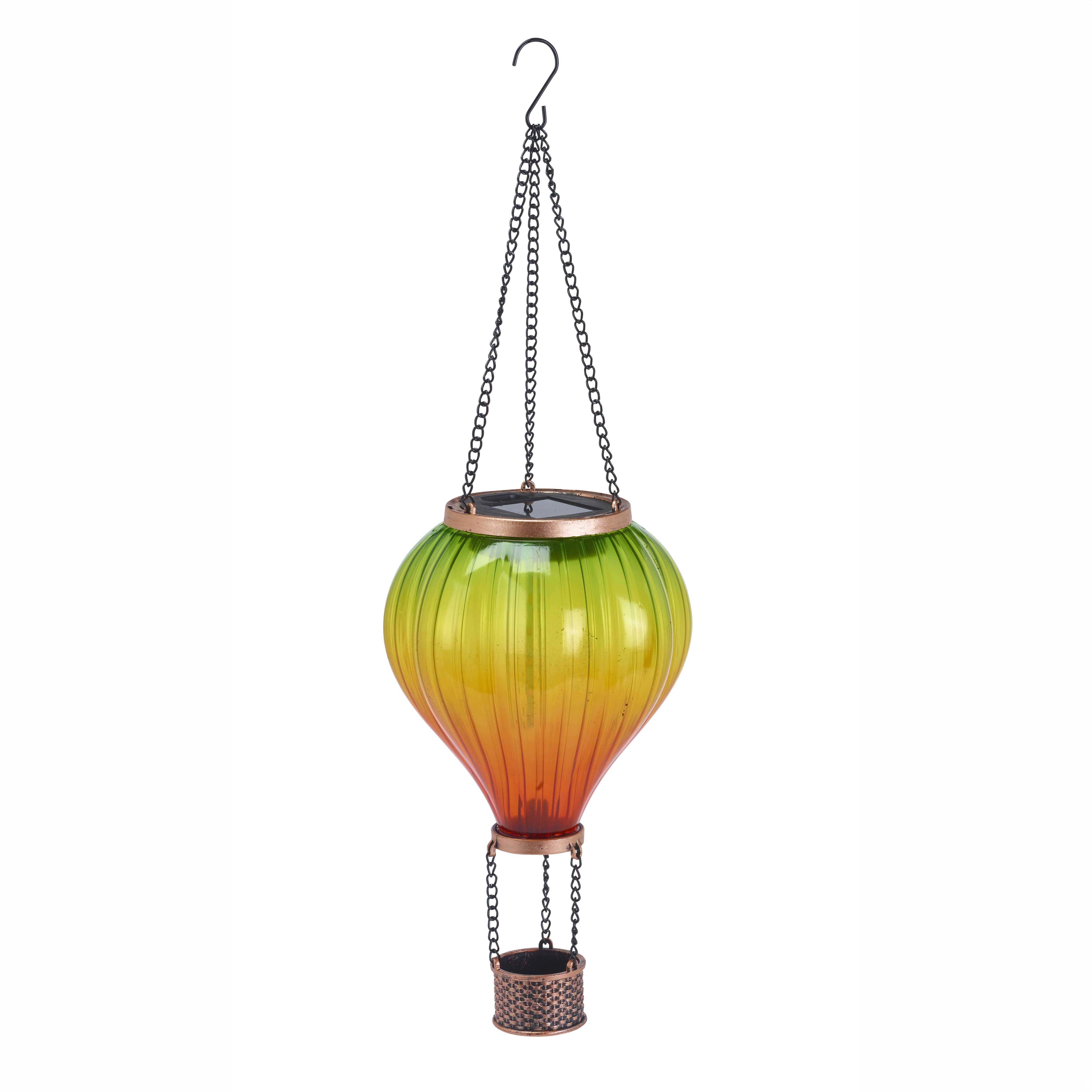 Smart Solar Dawn Metal & plastic Solar-powered Outdoor Integrated LED Medium Balloon Hanging lantern