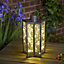 Smart Solar Firefly Star bronze Glass & plastic Bronze effect Solar-powered Outdoor LED Medium Lantern